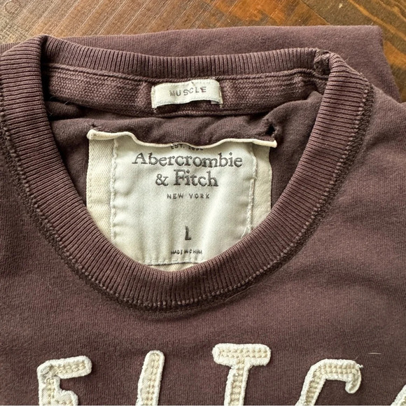 Tee Shirt L short sleeves Abercrombie brown - Picture 3 of 4
